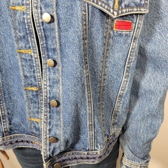 Together Vintage Jean Jacket with Embroidery Size Small - Picture 4 of 13